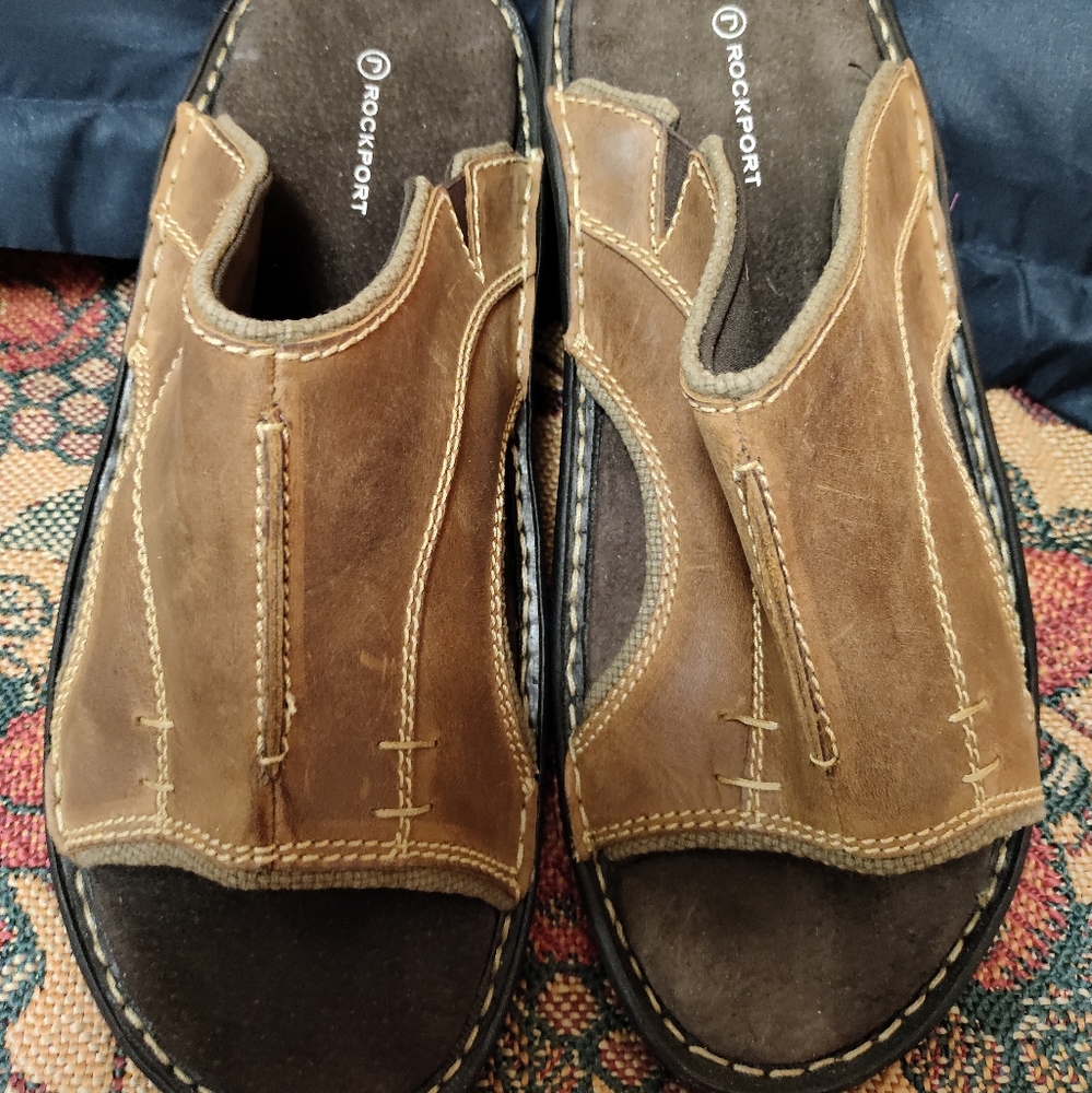 Rockport Leather Slides